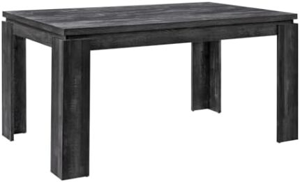 Monarch Specialties I 1089 Dining Table, 60" Rectangular, Kitchen, Dining Room, Laminate, Black, Contemporary, Modern