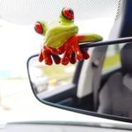 Motaney Frog Car Accessories Rear View Mirror Hanging Accessories, Car Dashboard Center Console Ornament Computer Display Screen Decoration, Cute Car Decor Office Desktop Decor