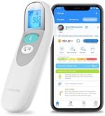 Motorola MBP75SN Care+ Non-Contact Smart Forehead & Liquid Baby Thermometer - Digital Handheld Clinical Device for Kids & Adults - Touchless Quick & Accurate Temperature Reader - Large LCD Display