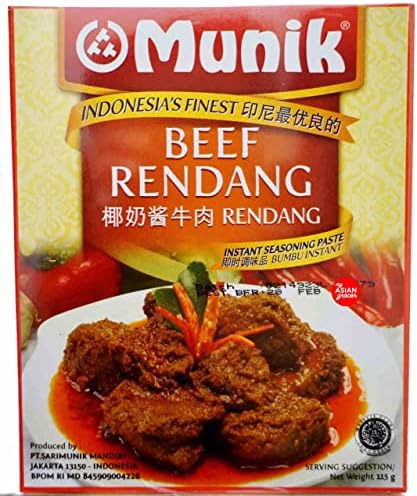 Munik Rendang Beef in Chili and Coconut Milk, 115-Gram by Jans Foods [Foods]