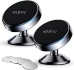 NIYEVN [2 Pack] Magnetic Phone Holder car, [360°Rotating] car Phone Holder, [4 N52 Strong Magnets] Dashboard Magnetic Cell Phone Holder Car for iPhone GPS Samsung and Other Cell Phones, Black