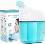 Nasal Irrigation System, Nasal Care, Sinus Rinse Machine, Nasal Rinse Machine, Nasal Cleaner with Auto Waste Collection Function for Sinus, Runny Nose, Nasal Congestion Turquoise