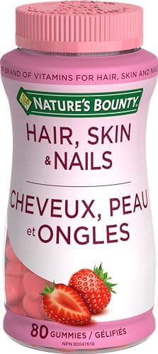 Nature’s Bounty Hair, Skin, Nails Gummies with Biotin, 80 Gummies