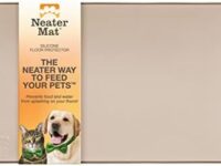 Neater Pet Brands Neater Mat - Waterproof Silicone Pet Bowls Mat - Protect Floors from Food & Water (Cappuccino, 16" x 10" Silicone)