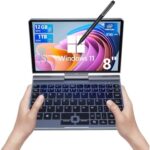 Newest 8" HD Touchscreen Mini Laptop, 2-in-1 Convertible Laptop 12GB LPDDR5 RAM 1TB M.2 SSD, 11 Pro Notebook,Intel N100 4 Cores Gigabit | Wi-Fi 6 | BT5.2 | 2MP Camera | G-Sensor | HDMI