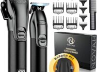 Novah® Professional Hair Clippers for Men, Professional Barber Clippers and Trimmer Set, Mens Cordless Hair Clippers for Barbers Haircut Fading Kit Fade