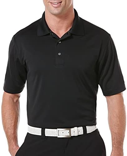 PGA TOUR Mens Mens Golf Airflux Short Sleeve Solid Polo ShirtGolf Shirt