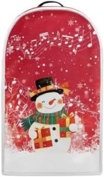 PJHEQOXE 2024 Christmas Snowman Pattern Blender Dust Cover, Fingerprint Protection Cover For Juicers Or Coffee Maker,Home Kitchen Appliance Cover For Stain Dust Supplies（Red）