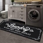 Pauwer Farmhouse Laundry Room Rug Runner 20"X59" Non Slip Laundry Rugs and Mats for Laundry Room Decor Washable Runner Rugs for Kitchen Floor Laundry Room Bathroom Hallway Entryway Area Rugs