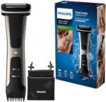 Philips Bodygroom Body & Intimate area Trimmer, Ultimate manscaping tool, removes short, long & thick hair in a single stroke with its 4 directional pivoting head. Skin protect technology, BG7025/15