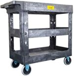 Plastic 3 Shelves Heavy Duty Utility Cart Service Cart, 550lbs Capacity, 34.5" X 16.7" - Pake Handling Tools