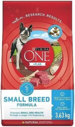 Purina ONE +Plus Small Breed Dry Dog Food with Beef - 3.63 kg Bag