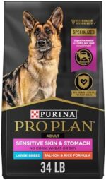 Purina Pro Plan Dry Dog Food, Specialized Large Breed Sensitive Skin & Stomach Salmon - 15.4 kg Bag (1 Pack)