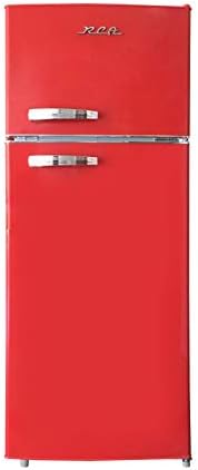 RCA RFR786-RED 2 Door Apartment Size Refrigerator with Freezer, 7.5 cu. ft, Retro Red