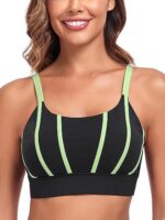 RELLECIGA Women's U Neckline Padded Sports Tops Fitness Support Workout Bras