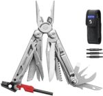 ROCKTOL Multitool, 22-in-1 Multi Tool Pliers with Fire Starter, Emergency Whistle, Glass Breaker, Safety Locking and Nylon Sheath for Survival, Camping, Hunting, Hiking