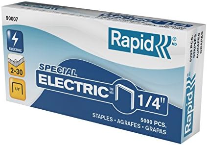 Rapid 66/6 Electric 1/4-Inch Staples, 5,000 Per Box (90007)