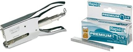 Rapid Classic 1 Plier Stapler (90119) + Rapid Premium Staples (73782) | Stapler and Staples Bundle