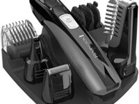 Remington PG525D Head to Toe Advanced Rechargeable Powered Body Groomer Kit, Beard Trimmer (10 Pieces),Black, 6.3 Inch