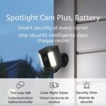 Ring Spotlight Cam Plus, Battery | Two-Way Talk, Colour Night Vision, and Security Siren (2022 release) - Black