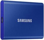 SAMSUNG T7 2TB, Portable SSD, Blue, up to 1050MB/s, USB 3.2 Gen2, Gaming, Students & Professionals, External Solid State Drive (MU-PC2T0H/AM), Blue [Canada Version]