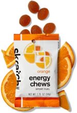 SKRATCH LABS Sport Energy Chews - Natural, Developed for Athletes and Sports Performance, Gluten Free, Dairy Free, Vegan (Orange), 10 x 50g