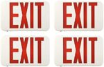 SPECTSUN 4 Pack Red& Green LED Sign Emergency Light, Exit Sign Light with Battery Backup, Exit Light with Emergency Light/Photoluminescent Exit Sign/Emergency Exit Light.