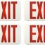 SPECTSUN 4 Pack Red& Green LED Sign Emergency Light, Exit Sign Light with Battery Backup, Exit Light with Emergency Light/Photoluminescent Exit Sign/Emergency Exit Light.