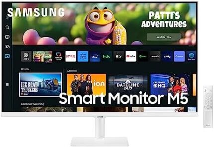 Samsung 32" M5 Smart White UHD Monitor with Smart TV Apps and Mobile connectivity (LS32CM501ENXZA) [Canada Version] (2023)