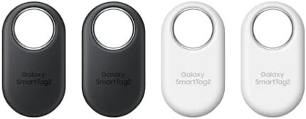 Samsung Galaxy SmartTag2 (4 Pack CAD Warranty) - IP67 Water Resistant Bluetooth Tracker, Long Lasting Battery, NFC tag, Phone, Luggage, pet, Key Finder