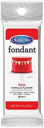 Satin Ice Packaged Fondant 4Oz-Red Vanilla