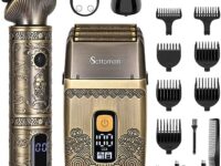 Scttomon T-Blade Hair Trimmers & Electric Shavers for Men Foil Shaver Beard Trimmer Men's Grooming Kit with Triple Blades Cordless