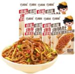 Sesame Sauce Crispy Belly Mixed Flavor Pack, Spicy and Crispy Crispy Tripe with Sesame Sauce, Mixed Flavor Konjac, Instant Marinated Snacks, Individually Packaged 180g