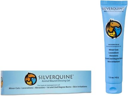 Silverquine Pet Wound & Itch Care | Dogs, Cats, Horses, Skin & Coat Care, Hydrogel Liquid Bandage, Healing on Cuts, Hot Spot, Burns, Skin Irritation, for Relief & Treatment, Vet Recommended 1.5OZ