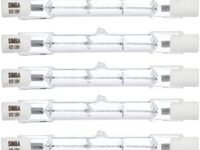 Simba Lighting Halogen R7S 78mm T3 100W Dimmable 800lm (5 Pack) J Type Linear Double Ended Floodlight Bulb 360º Beam Angle 120V for Work, Security, Landscape Lights, Floor Lamps, Warm White 2700K