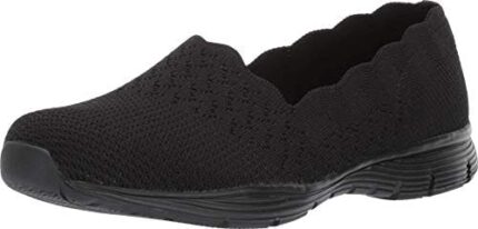 Skechers Womens Seager - Stat - Scalloped Collar, Engineered Skech-Knit Slip-on - Classic Fit Loafer