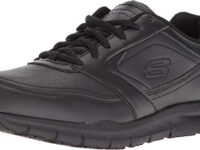 Skechers for Work Women's Nampa-Wyola Food Service Shoe, Black Polyurethane