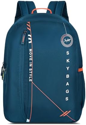 Skybags Casual Backpack 28L, 2 Main Compartments, Bottle Pocket, Front Pocket, Padded Shoulder Strap