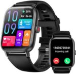 Smart Watch for Men Women with Bluetooth Call, Activity Fitness Tracker Heart Rate Sleep Monitor Pedometer,1.85" Touch Screen with 100+ Sport Modes, IP67 Waterproof Smartwatch for Android iPhone iOS