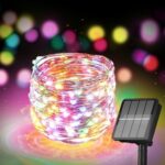 Solar String Lights for Outside, 72Ft 200 LED Solar Fairy Lights with 8 Modes, Solar Powered Fairy Lights Waterproof for Christmas Tree Garden Party Wedding Decor.（Multi-Colored）