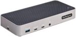 StarTech.com USB-C Triple Monitor Docking Station - 2X HDMI and/or DisplayPort & 1x HDMI - 5-Pt USB Hub - GbE - 100W PD - Universal Multi Monitor Docking Station - TB3/TB4 Compatible (116N-USBC-DOCK)