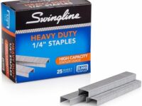 Swingline S.F. 39 Heavy Duty Staples, 0.25 Inch Leg Length, 25 Sheet Capacity, 5,000 Staples per Box, Silver (S7079394E)