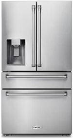 THOR Kitchen Professional 36-Inch French Door Refrigerator with Ice and Water Dispenser - Model TRF3601FD