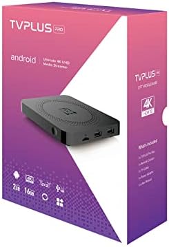 TVPlus PRO Android 2GB+16GB Smart TV Box 2.4/5G Duo Band Wifi 600M with LIXSUNTEK® Ethernet Cable