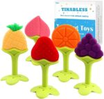 Teething Toys (5 Pack) - Tinabless Infant Teething Keys Set, BPA-Free, Natural Organic Freezer Safe for Infants and Toddlers, Silicone Baby Teethers