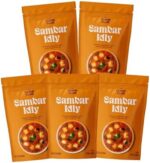 The Cumin Club Ready to Eat Sambar Idly Instant Curry – Comfort Indian Food with Rice Cakes, Lentils & Vegetables – Vegetarian Meals Ready to Eat (Pack of 5)