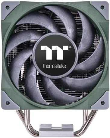 Thermaltake TOUGHAIR 510 180W TDP CPU Cooler Racing Green, Intel/AMD Socket (LGA 1700/1200), Dual 120mm 2000RPM High Static Pressure PWM Fan with High Performance Copper Heat Pipes CL-P075-AL12RG-A