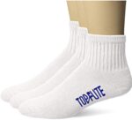 Top Flite mens Sport Full Cushion Quarter Socks 3 Pair PackSocks