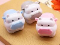 U-M 1PC Cute Cattle Design Sharpener Cow Ox Kawaii Pencils Sharpeners Girls Gifts Stationery Office Supplies