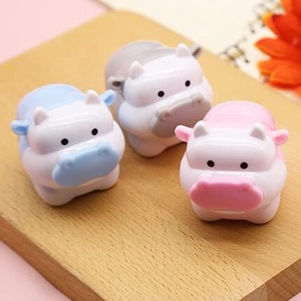 U-M 1PC Cute Cattle Design Sharpener Cow Ox Kawaii Pencils Sharpeners Girls Gifts Stationery Office Supplies